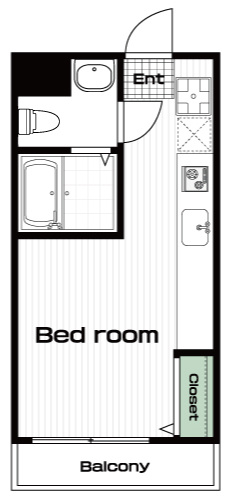 初台駅の賃貸 87,000円 間取り図