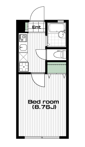 東大宮駅の賃貸 58,000円 間取り図