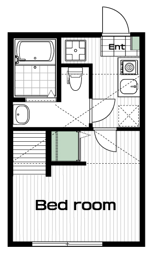 大塚・帝京大学駅の賃貸 60,000円 間取り図