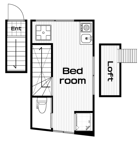大岡山駅の賃貸 60,000円 間取り図