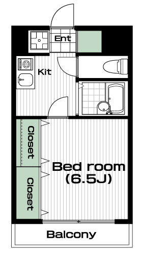 綱島駅の賃貸 73,000円 間取り図