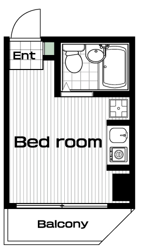早稲田駅の賃貸 60,000円 間取り図