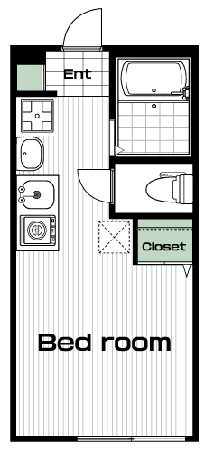 和田町駅の賃貸 54,000円 間取り図