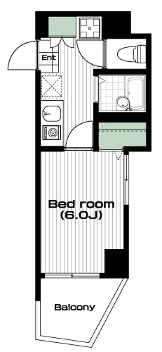 高田馬場駅の賃貸 79,500円 間取り図
