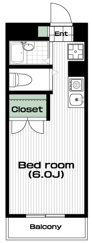 新百合ヶ丘駅の賃貸 46,000円 間取り図
