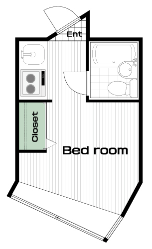 四ツ谷駅の賃貸 89,000円 間取り図