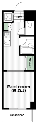 中野駅の賃貸 82,000円 間取り図