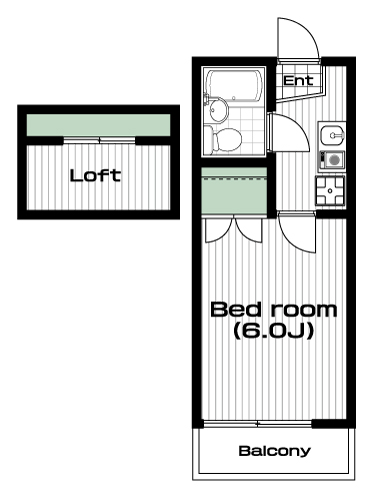 成増駅の賃貸 48,000円 間取り図