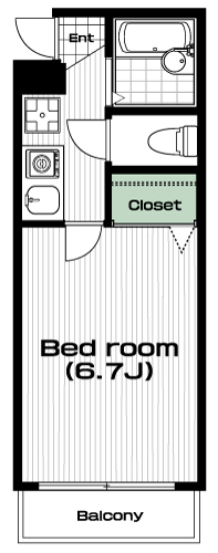 大塚・帝京大学駅の賃貸 52,000円 間取り図