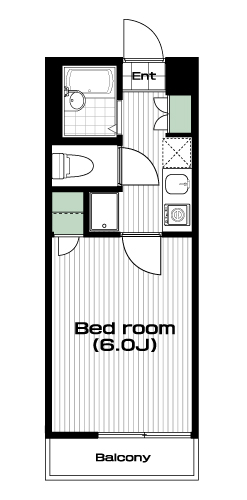 小竹向原駅の賃貸 75,000円 間取り図