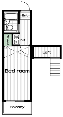 等々力駅の賃貸 60,000円 間取り図