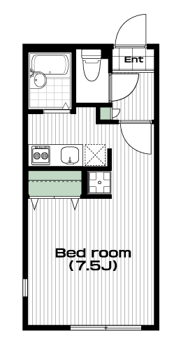 地下鉄赤塚駅の賃貸 64,500円 間取り図