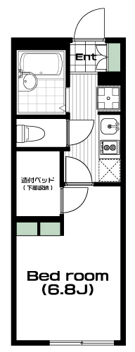 東伏見駅の賃貸 72,000円 間取り図