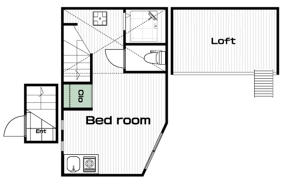原宿駅の賃貸 82,000円 間取り図