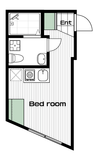 新井薬師前駅の賃貸 82,000円 間取り図