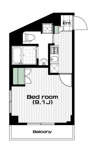 小竹向原駅の賃貸 72,000円 間取り図