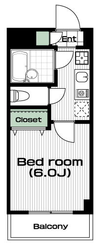 千歳烏山駅の賃貸 80,000円 間取り図
