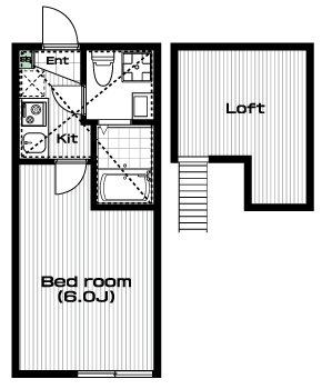 たまプラーザ駅の賃貸 76,000円 間取り図