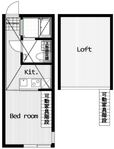日吉駅の賃貸 75,000円 間取り図