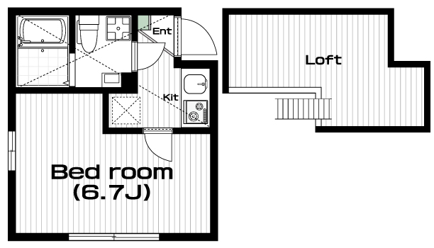 向ヶ丘遊園駅の賃貸 60,000円 間取り図