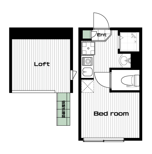 平和台駅の賃貸 58,500円 間取り図