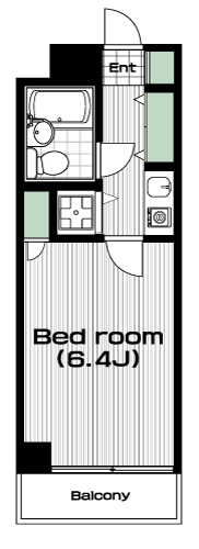 八王子駅の賃貸 40,000円 間取り図