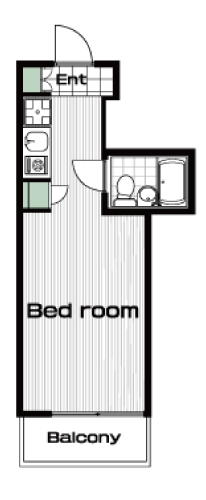 経堂駅の賃貸 63,000円 間取り図