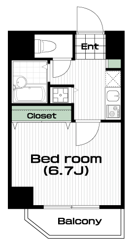 八王子駅の賃貸 65,000円 間取り図