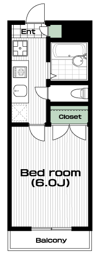大塚・帝京大学駅の賃貸 43,000円 間取り図