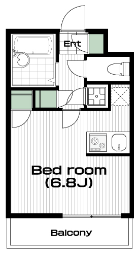 一橋学園駅の賃貸 56,000円 間取り図