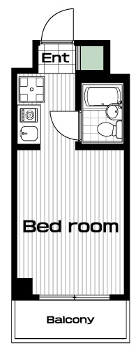 中井駅の賃貸 64,000円 間取り図
