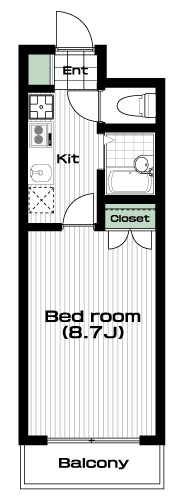 新百合ヶ丘駅の賃貸 64,000円 間取り図