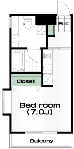 明大前駅の賃貸 58,000円 間取り図