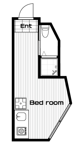 東新宿駅の賃貸 75,000円 間取り図