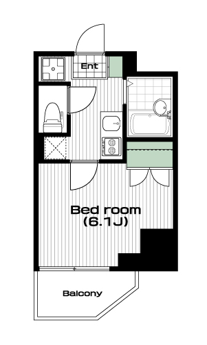 護国寺駅の賃貸 76,000円 間取り図
