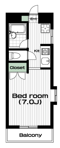 新百合ヶ丘駅の賃貸 60,000円 間取り図
