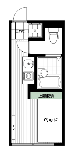 王子駅の賃貸 56,000円 間取り図