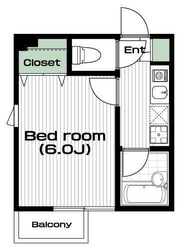 中野駅の賃貸 75,000円 間取り図
