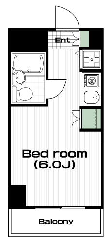 千歳烏山駅の賃貸 59,000円 間取り図