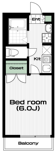 日吉駅の賃貸 63,000円 間取り図