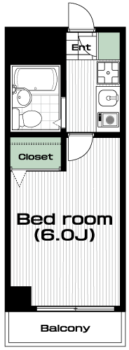 田無駅の賃貸 55,000円 間取り図
