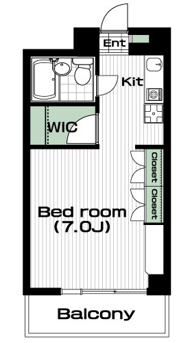 日吉駅の賃貸 70,000円 間取り図