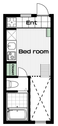 明大前駅の賃貸 78,000円 間取り図