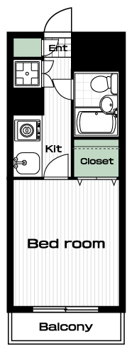白楽駅の賃貸 64,900円 間取り図