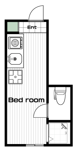 三軒茶屋駅の賃貸 56,000円 間取り図