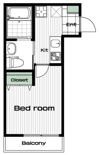 生田駅の賃貸 58,000円 間取り図