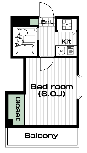 東白楽駅の賃貸 62,000円 間取り図