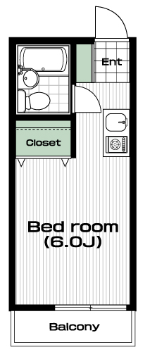 田無駅の賃貸 39,000円 間取り図