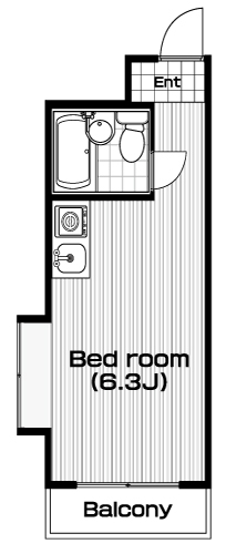 下北沢駅の賃貸 55,000円 間取り図