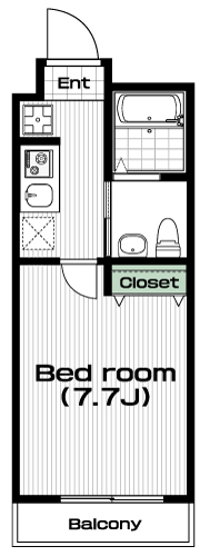 吉祥寺駅の賃貸 79,000円 間取り図
